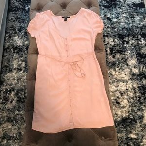 A Pink and White Polk Dot Dress